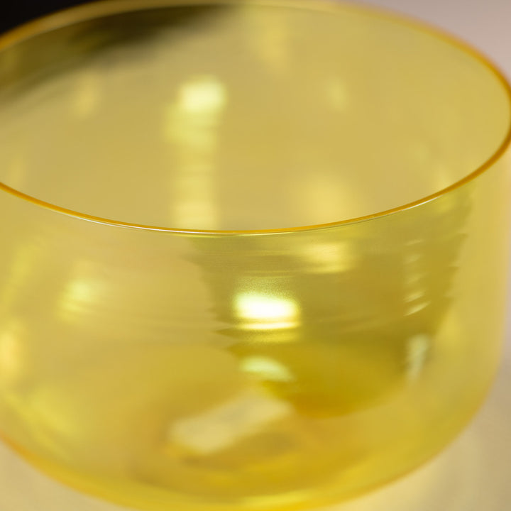 9.75" B+6 Radiant Sun Crystal Singing Bowl, Perfect Pitch