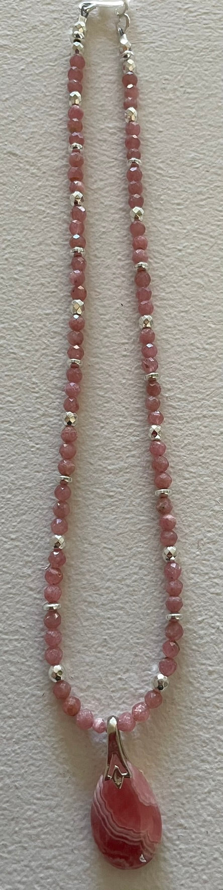 Faceted Rhodochrosite Necklace