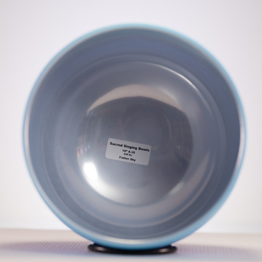 10" A-35 Frosted Father Sky Crystal Singing Bowl