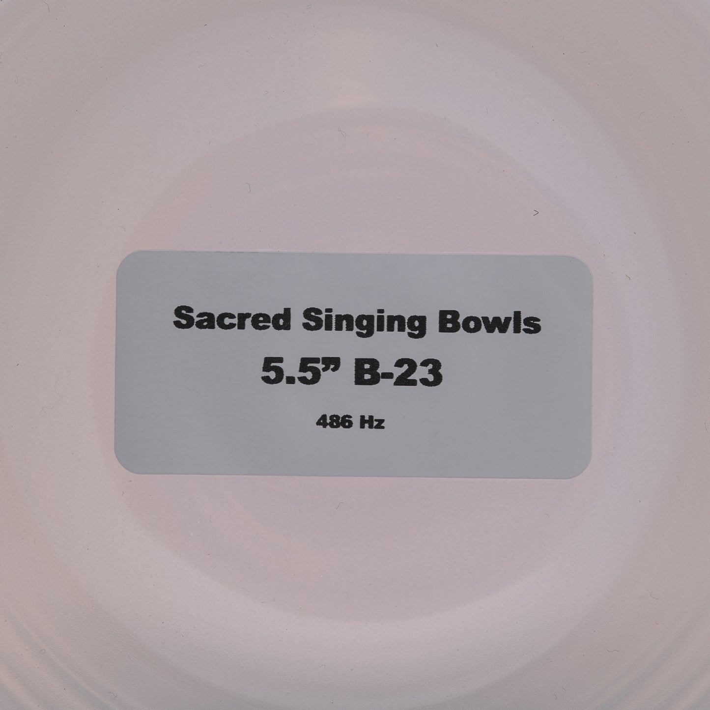 5.5" B-23 Snow Quartz Color Crystal Singing Bowl, Sacred Singing Bowls