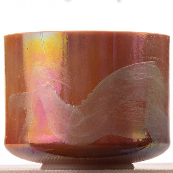 Rhodochrosite & Aqua Aura Gold Crystal Singing Bowl