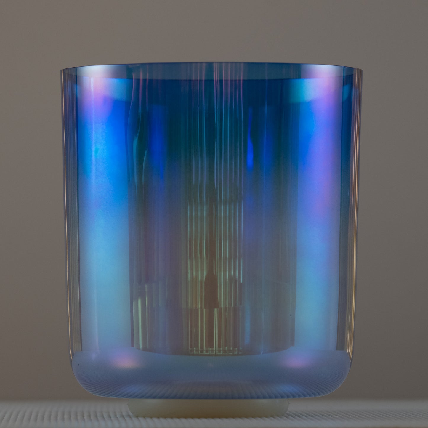 8.25" D-5 Iolite Color Crystal Singing Bowl, Prismatic, Sacred Singing Bowls