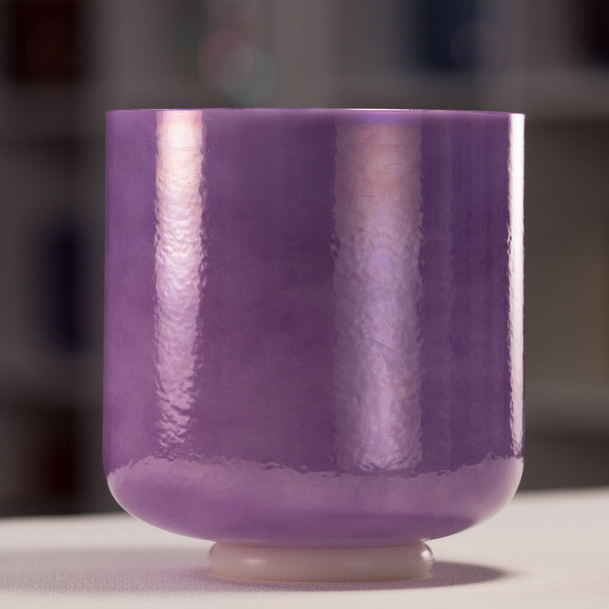8" D#-28 Lilac Blossom Crystal Singing Bowl