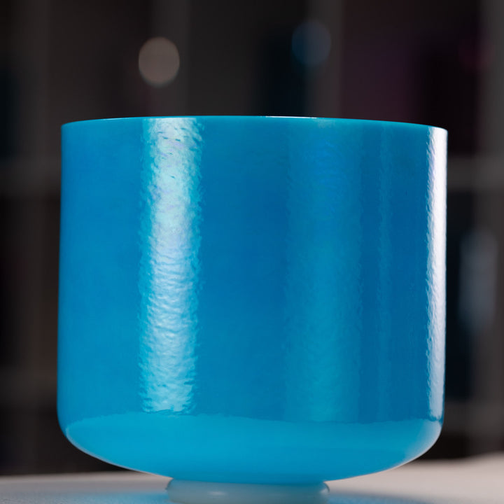 10" E-4 Serenity Sky Crystal Singing Bowl, Perfect Pitch