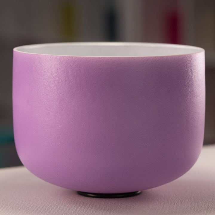 12" D-31 Frosted Lilac Blossom Crystal Singing Bowl