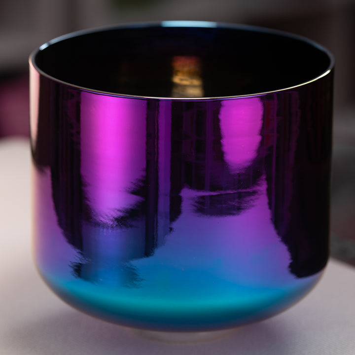 11" D#+43 Celestial Rainbow Crystal Singing Bowl