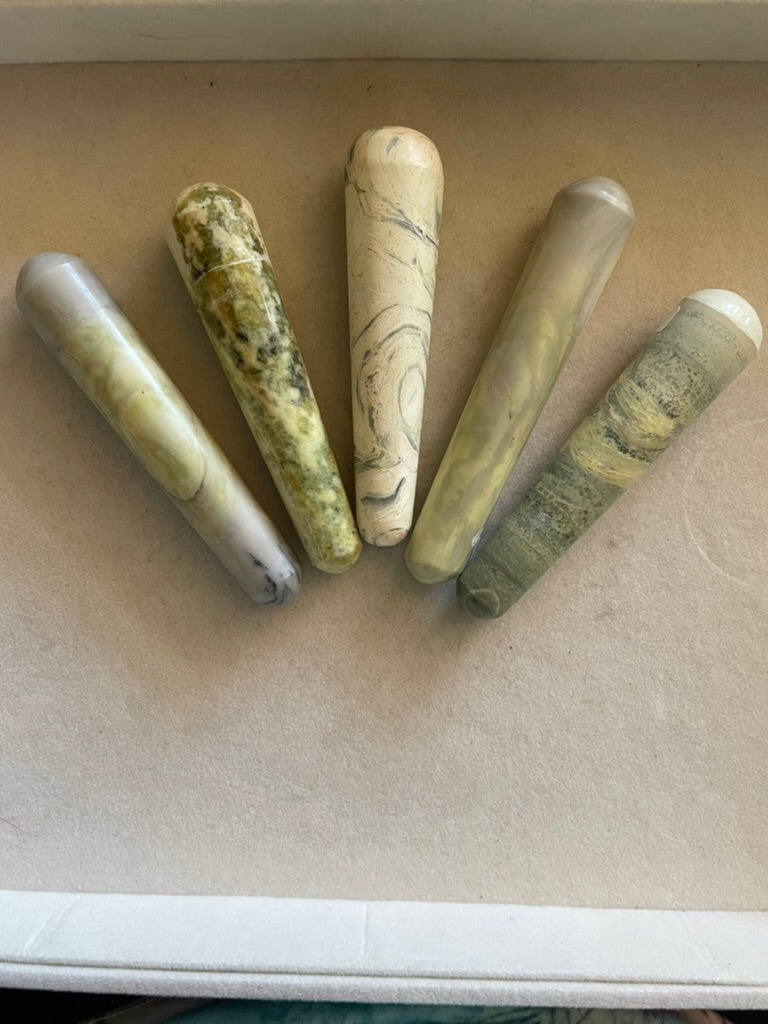 Light Green Serpentine Massage Wands