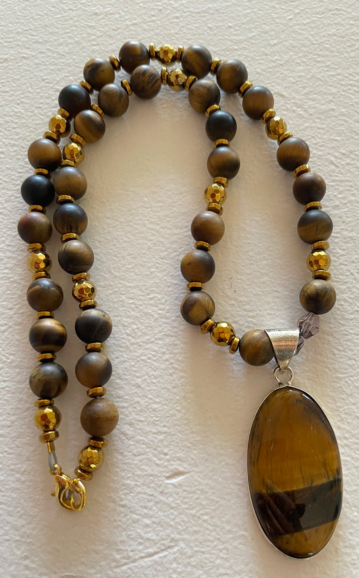 Matte Tiger Eye Necklace