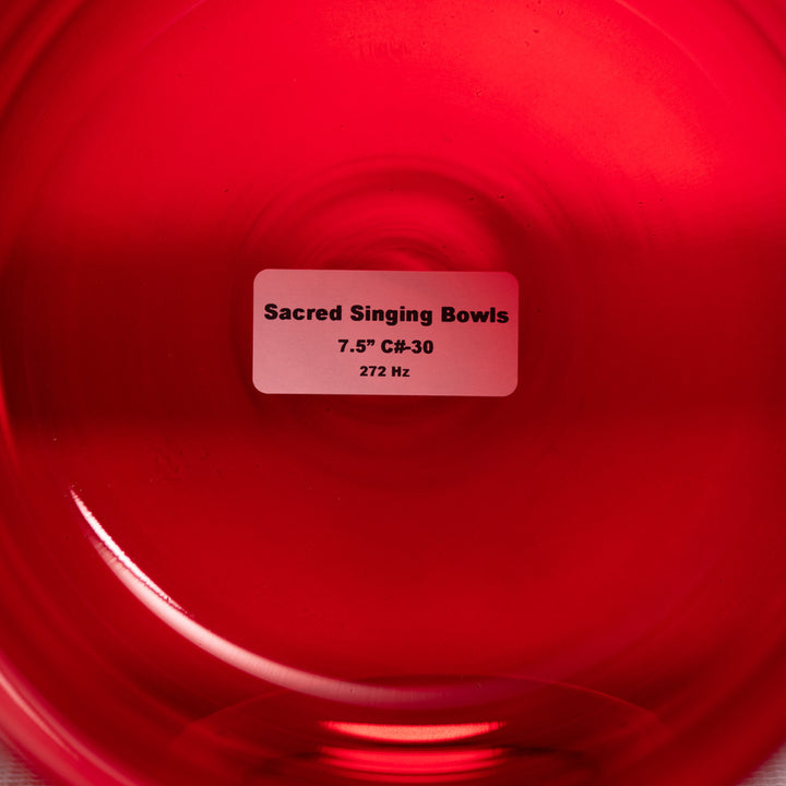7.5" C#-30 Ruby Ray Crystal Singing Bowl