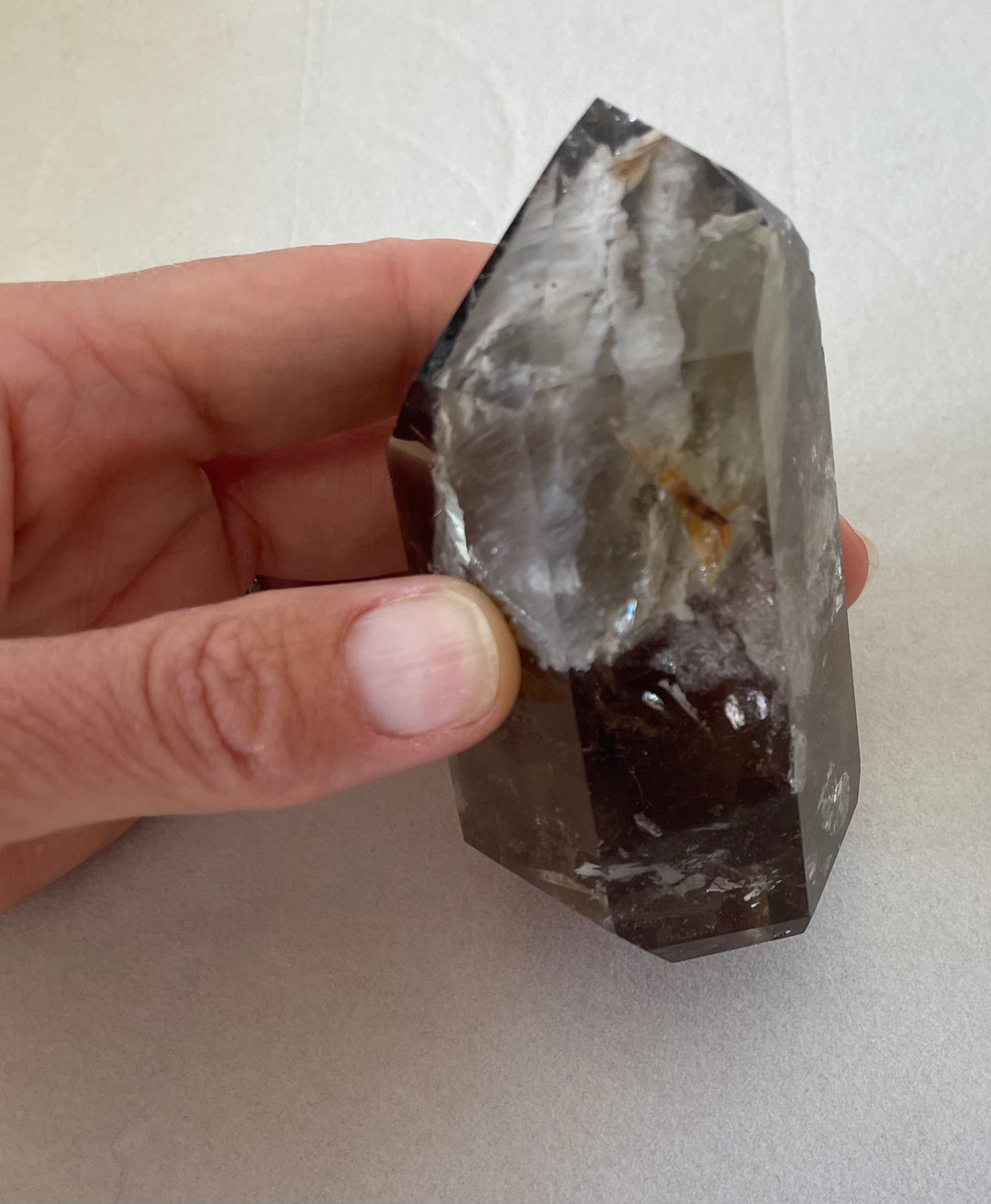 Smoky Quartz Tower with Thousand Layer Quartz