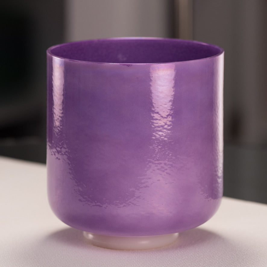 8" D#-28 Lilac Blossom Crystal Singing Bowl