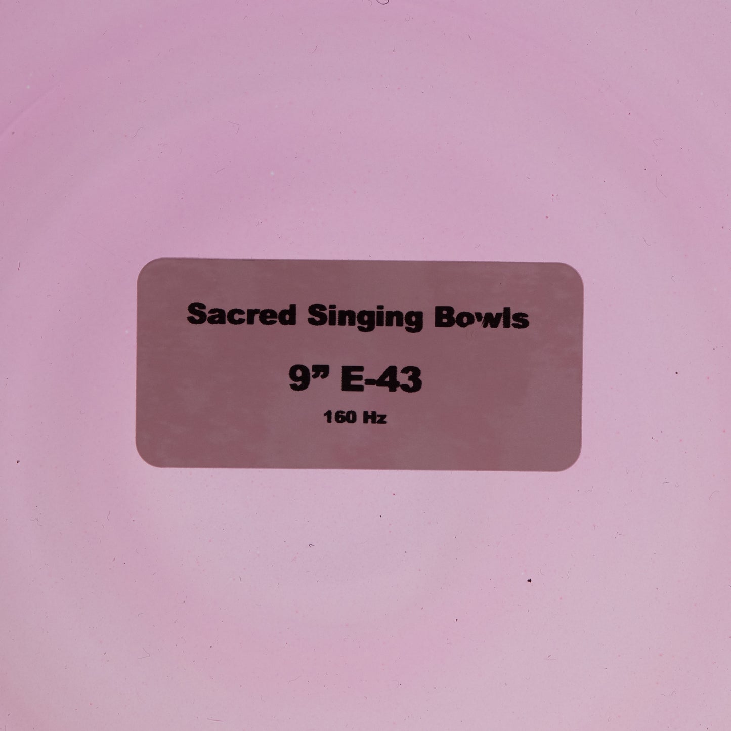 9" E-43 Pink Sapphire & Carnelian Color Crystal Singing Bowl, Sacred Singing Bowls