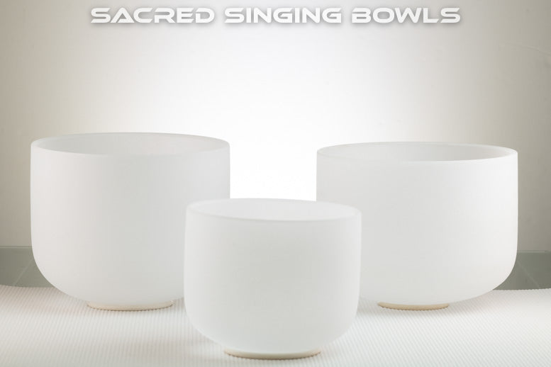 Frosted Crystal Bowl Set: F# Major