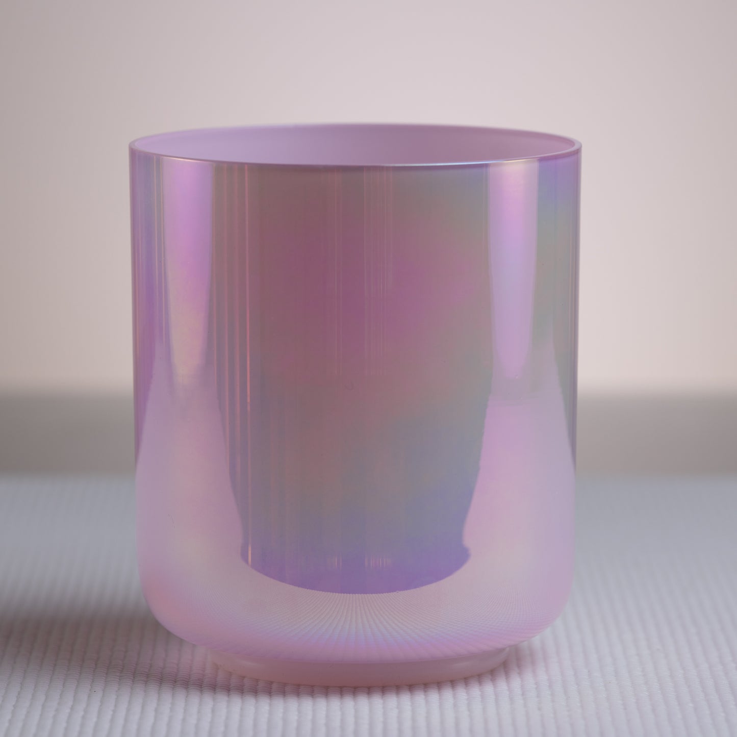 6" G-24 Rose Quartz Color Crystal Singing Bowl, Prismatic, Sacred Singing Bowls