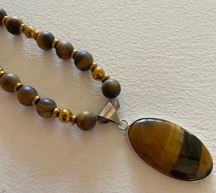 Matte Tiger Eye Necklace