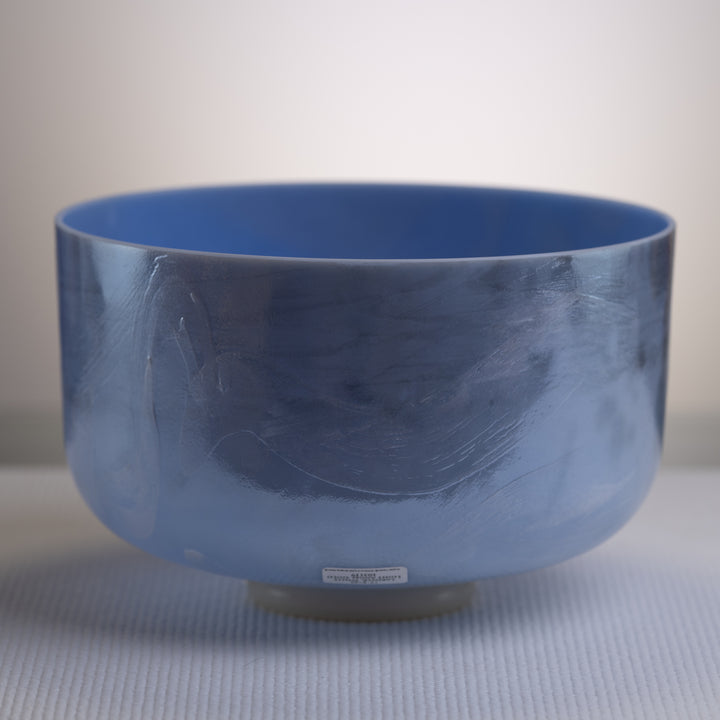 12" E+30 Larimar & White Light Gold Crystal Singing Bowl, Crystal Tones™