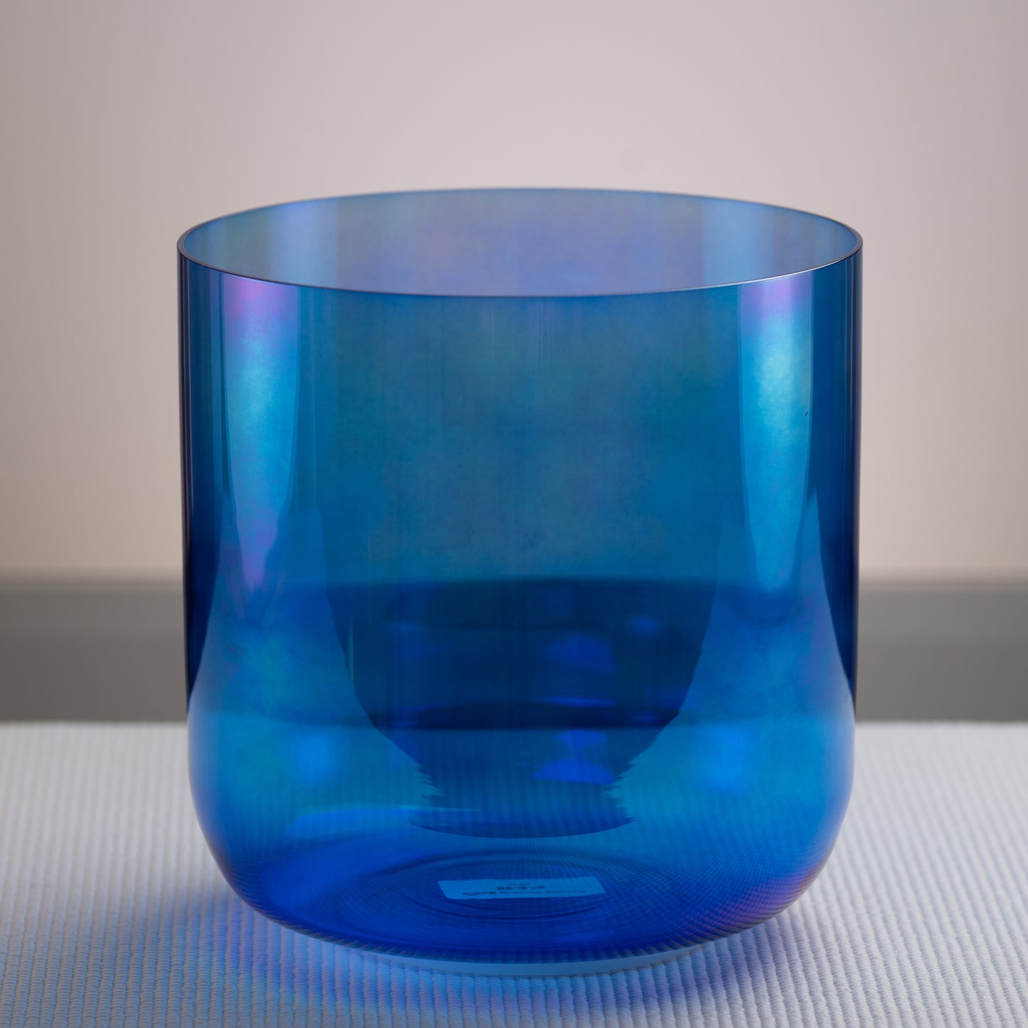 9" E-28 Sapphire Color Crystal Singing Bowl, Prismatic, Sacred Singing Bowls