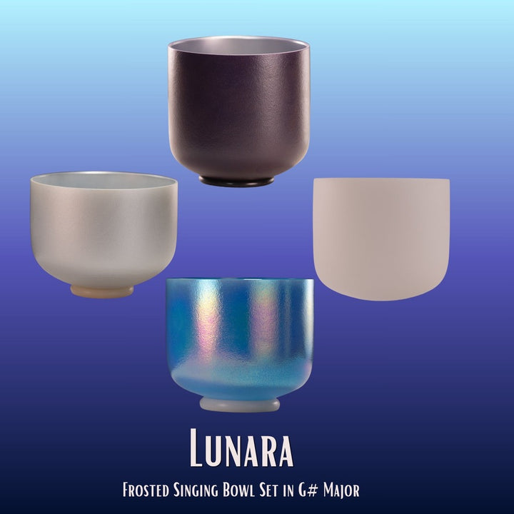 Lunara: Frosted Singing Bowl Quartet