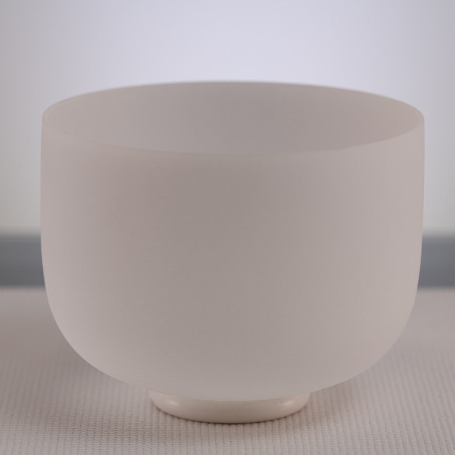 10" C-30 White Frosted Crystal Singing Bowl