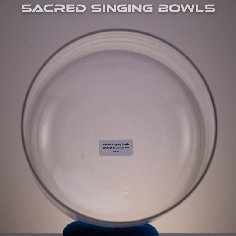 11" D#+27 Clear Quartz Crystal Singing Bowl  | Sacred Singing Bowls