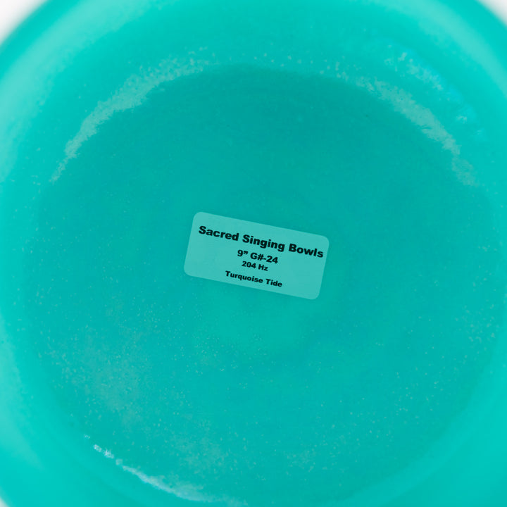 9" G#-24 Turquoise Tide Crystal Singing Bowl