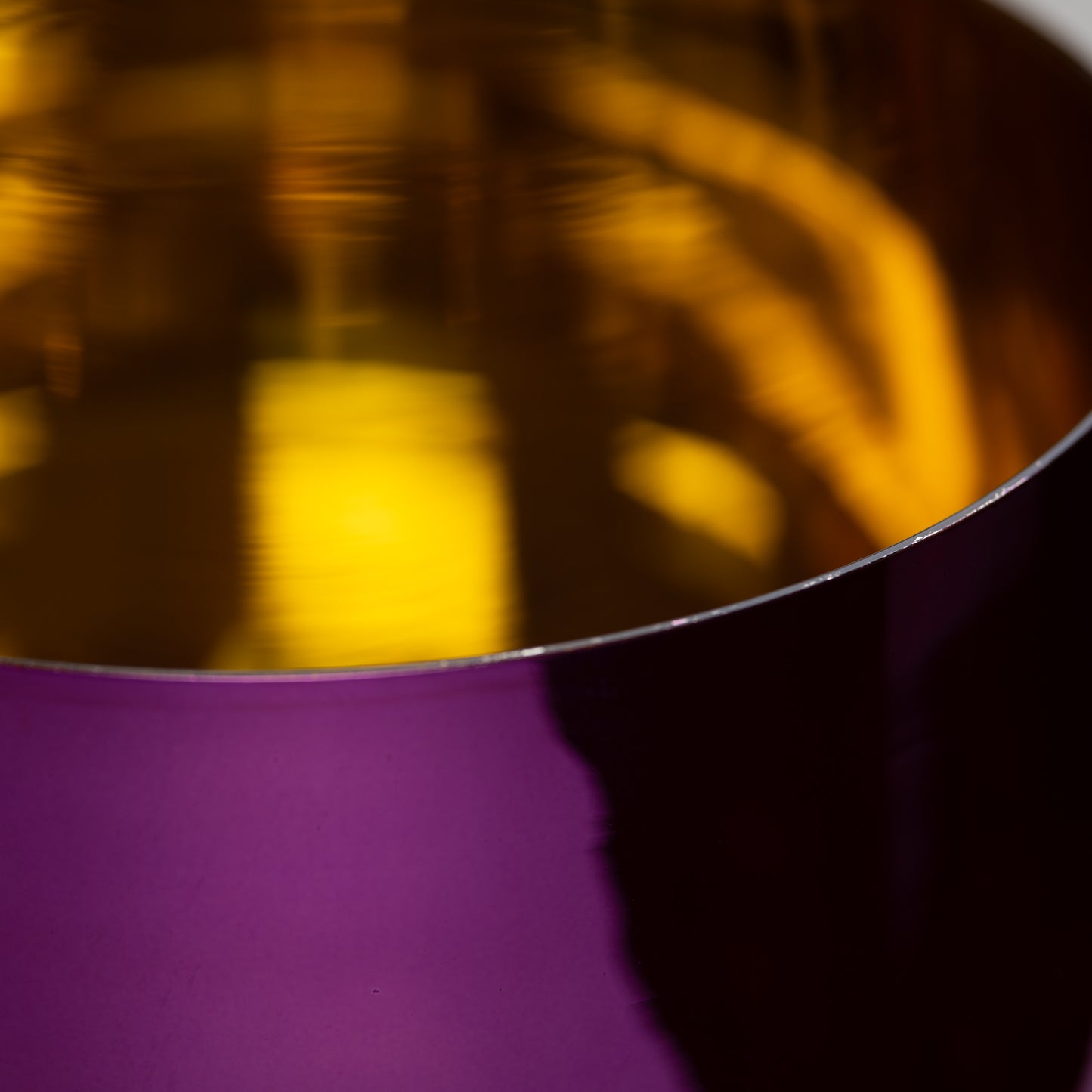 10.25" B-20 Metallic Purple & Gold Crystal Singing Bowl, Sacred Singing Bowls