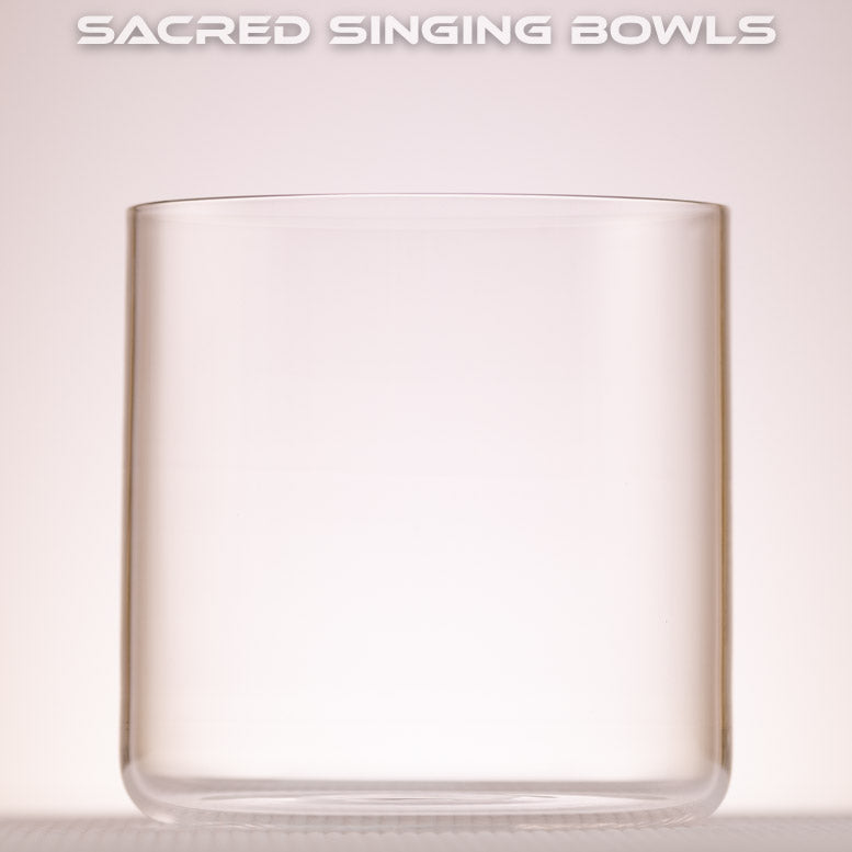 6" G+18 Clear Quartz Crystal Singing Bowl, Sacred Singing Bowls