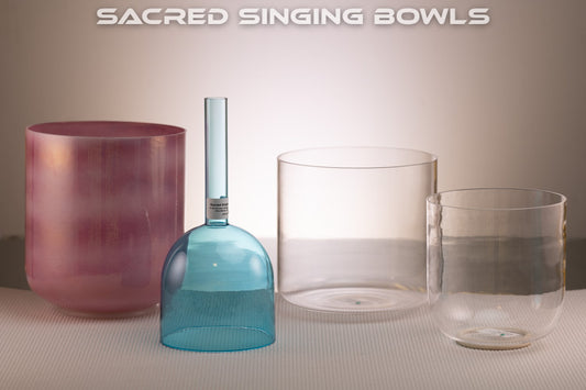 C# Major Quartet: Harmonic Crystal Singing Bowl Set, Sacred Singing Bowls