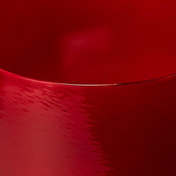 11" B-6 Crimson Dawn Crystal Singing Bowl, Perfect Pitch