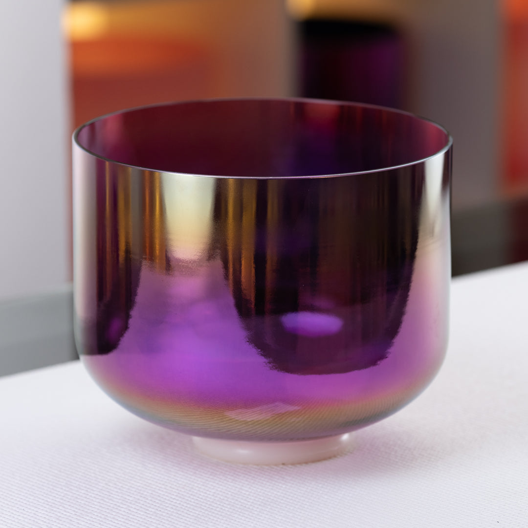 10" A-32 Amethyst & Prismatic Singing Bowl