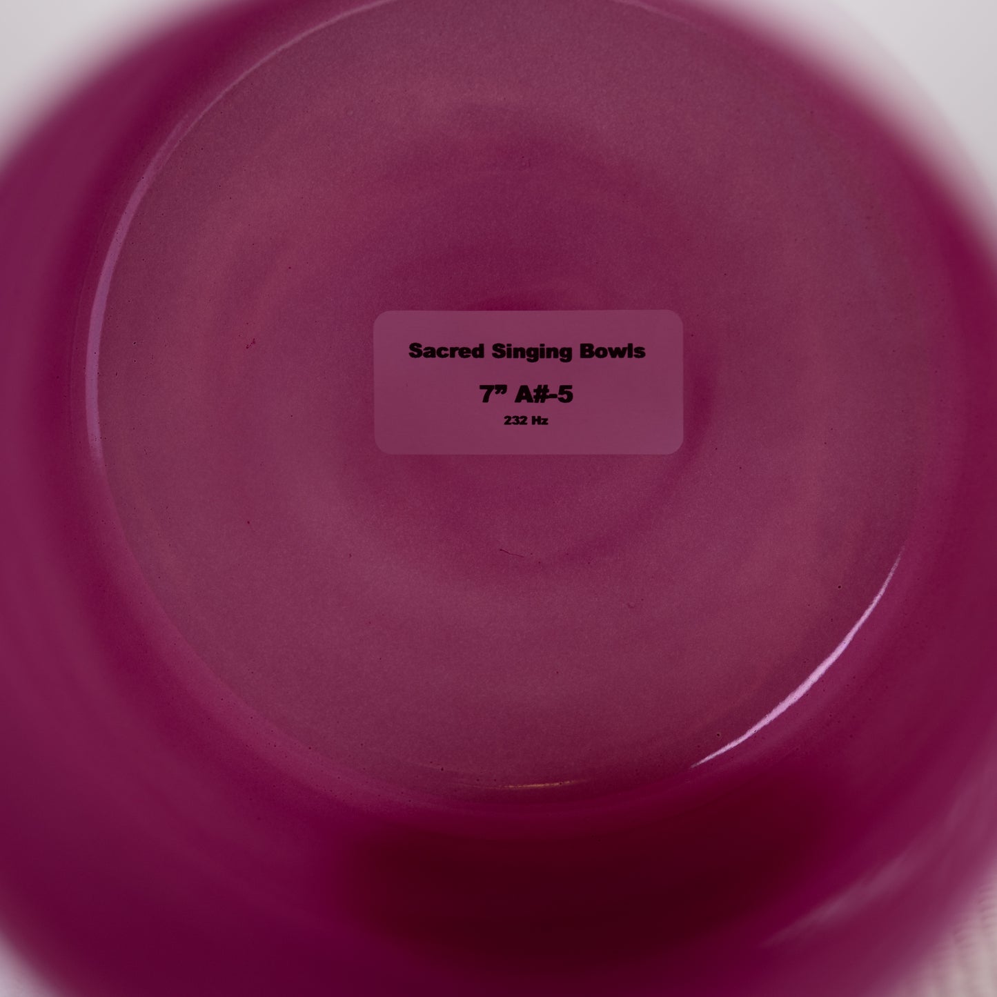 7" A#-5 Magenta Manifestation Crystal Singing Bowl, Perfect Pitch, Sacred Singing Bowls