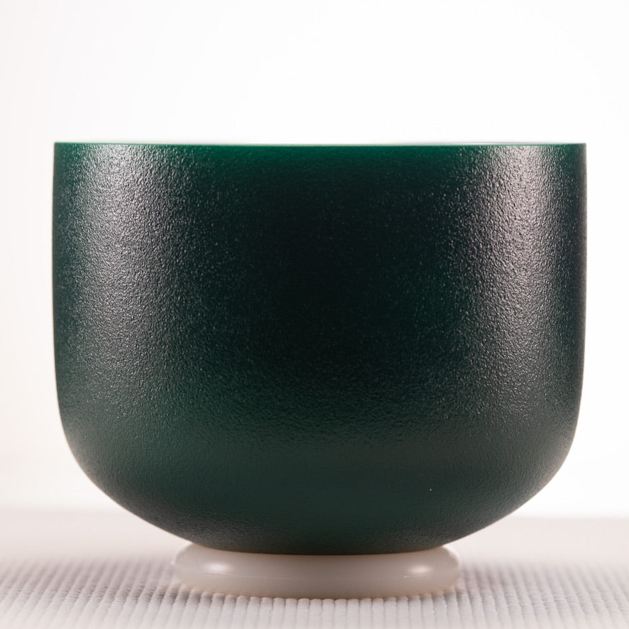 8" C-26 Frosted Marine Dream Crystal Singing Bowl