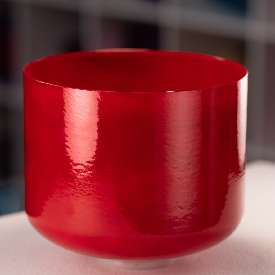 12" C#-42 Crimson Dawn Crystal Singing Bowl
