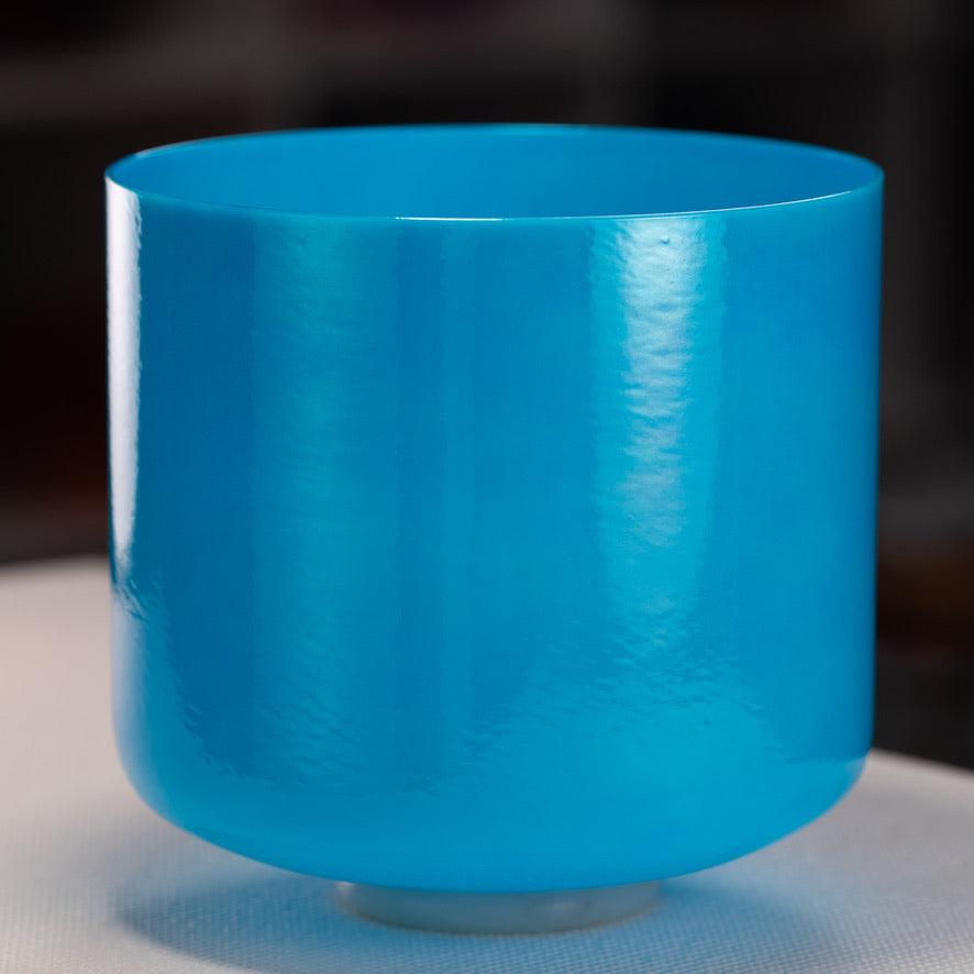 10" D-7 Serenity Sky Crystal Singing Bowl, Perfect Pitch