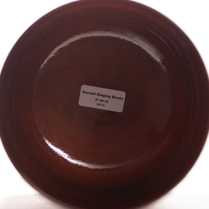 9" G#-32 Sacred Ground Crystal Singing Bowl