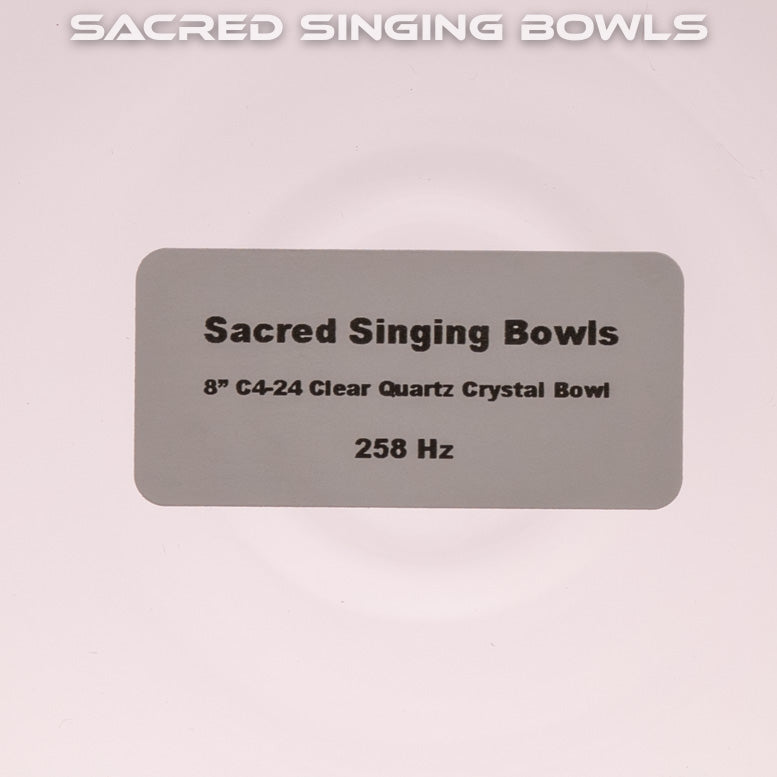 8" C-24 Clear Quartz Crystal Singing Bowl, Sacred Singing Bowls