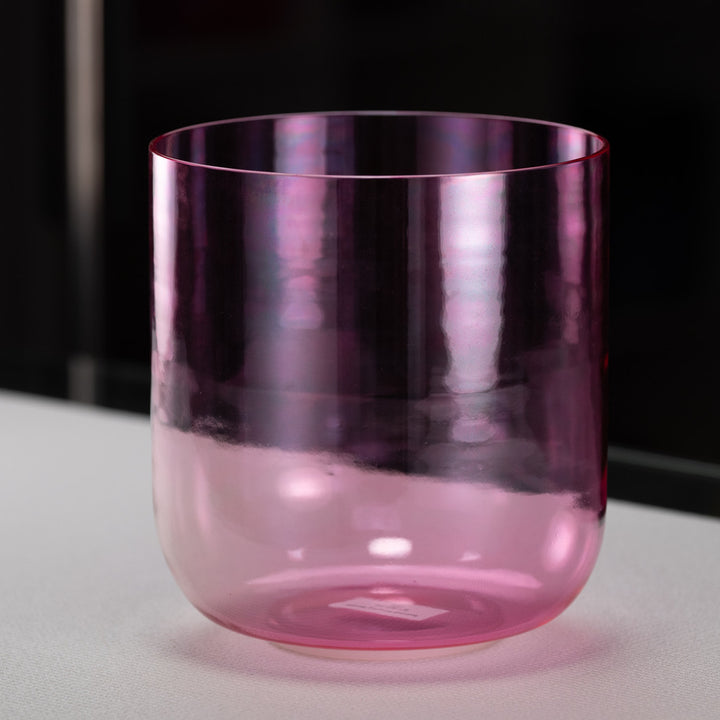 8" A#-29 Pink Lotus Crystal Singing Bowl