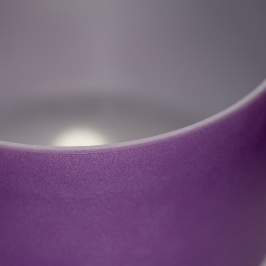 12" D#-23 Purple Dream Frosted Crystal Singing Bowl