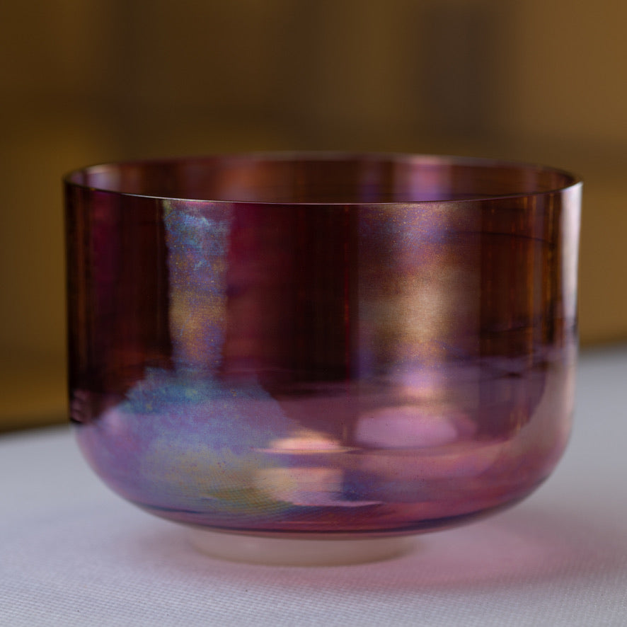 9.6" C-25 Solar Violet Crystal Singing Bowl