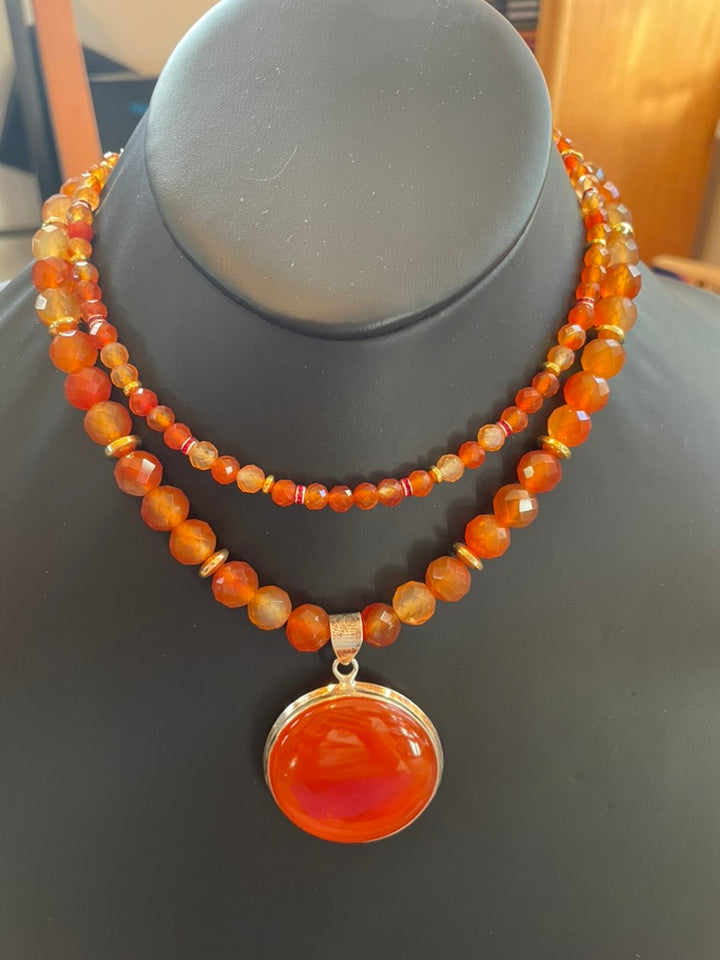 Carnelian Necklace made by Tara Kaur