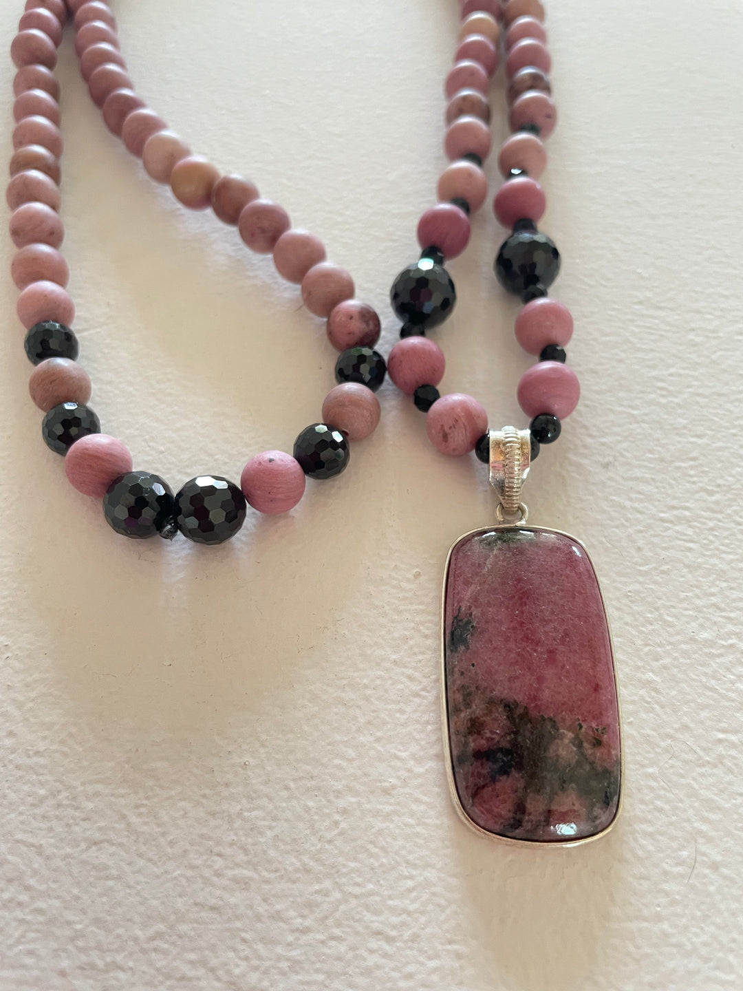 Matte Rhodonite Mala