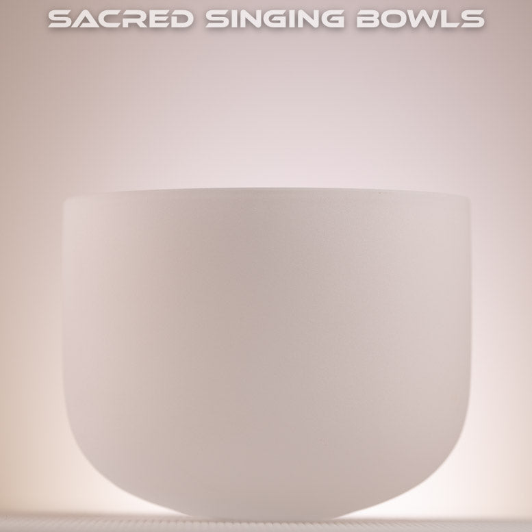 10" F4-36 Frosted Crystal Singing Bowl, Sacred Singing Bowls