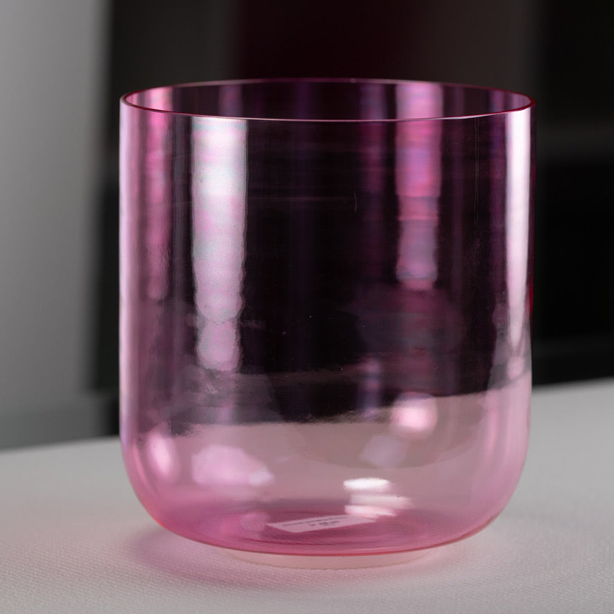 8" A#-29 Pink Lotus Crystal Singing Bowl