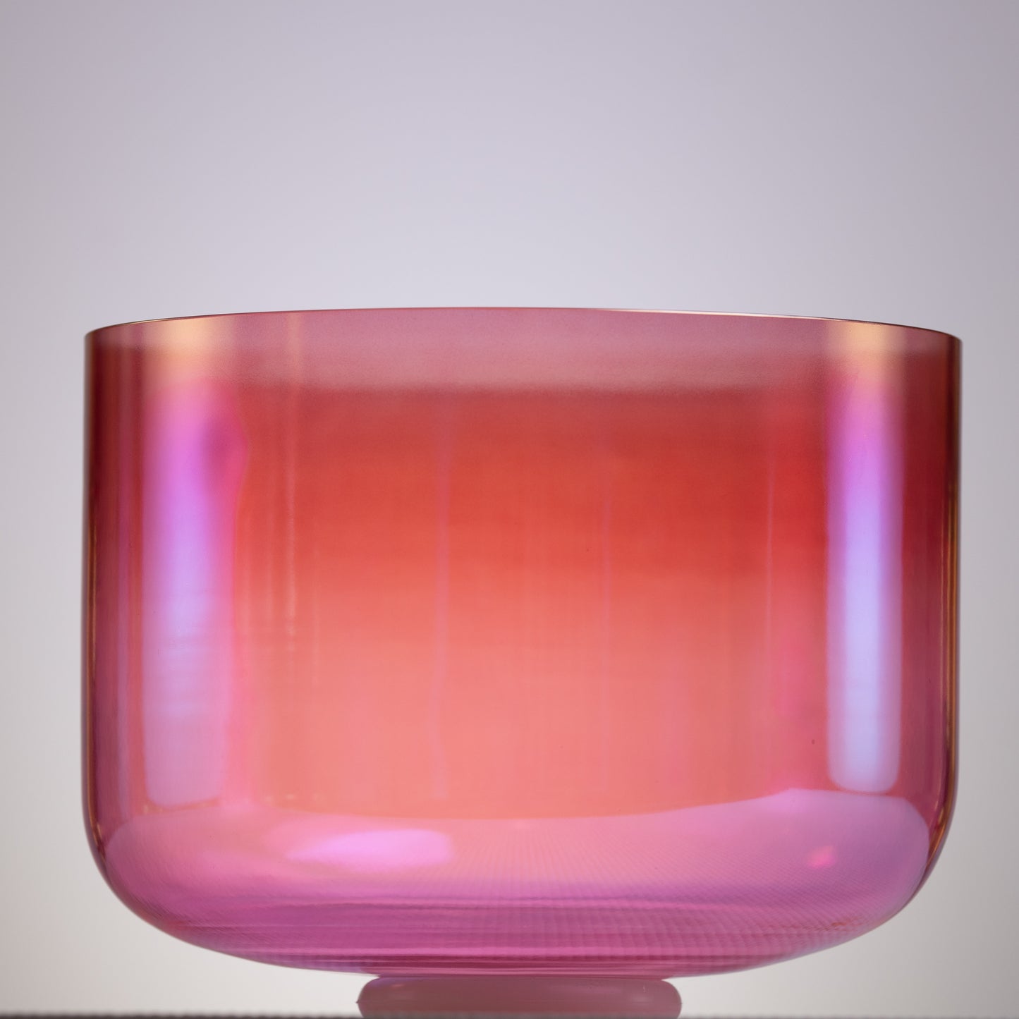 12" F-16 Rose Blossom Crystal Singing Bowl, Prismatic