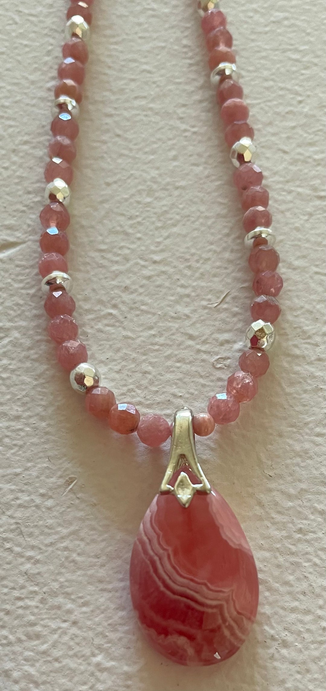 Faceted Rhodochrosite Necklace