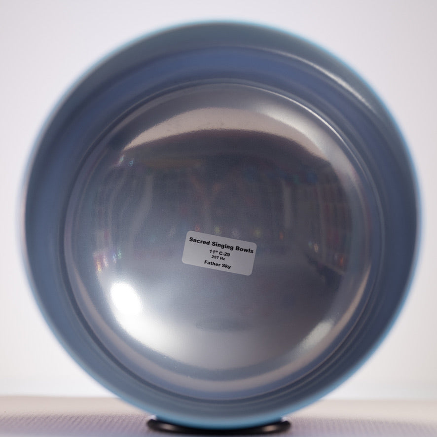 11" C-29 Frosted Father Sky Crystal Singing Bowl