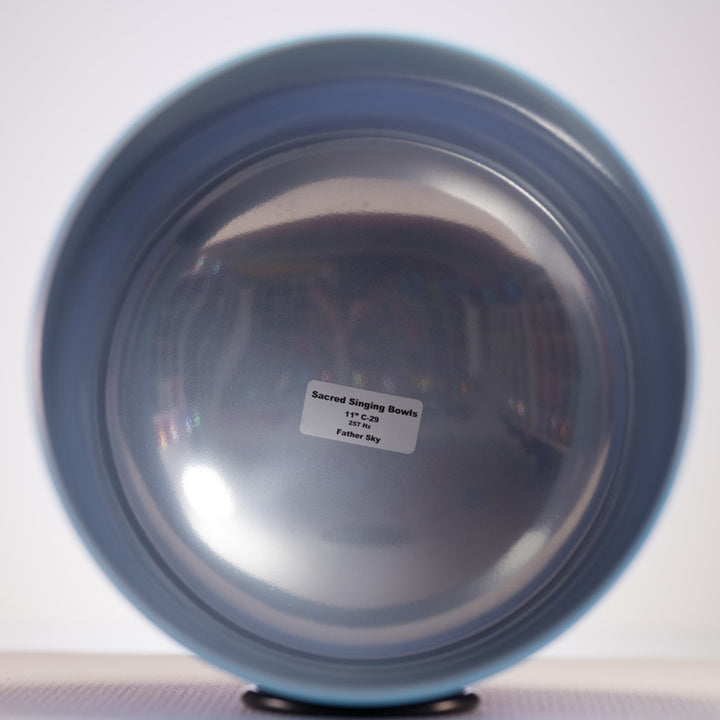 11" C-29 Frosted Father Sky Crystal Singing Bowl