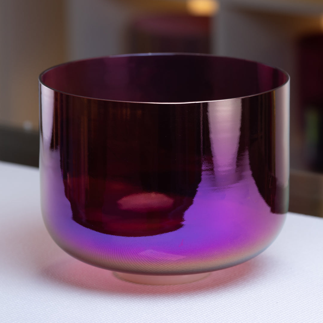 11" G+8 Healing Violet Flame Crystal Singing Bowl