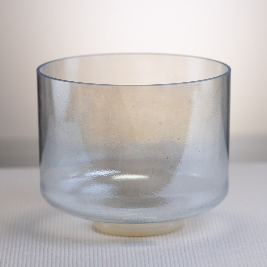 9" C+40 Diamond White Light Aura Gold Crystal Singing Bowl, Crystal Tones™