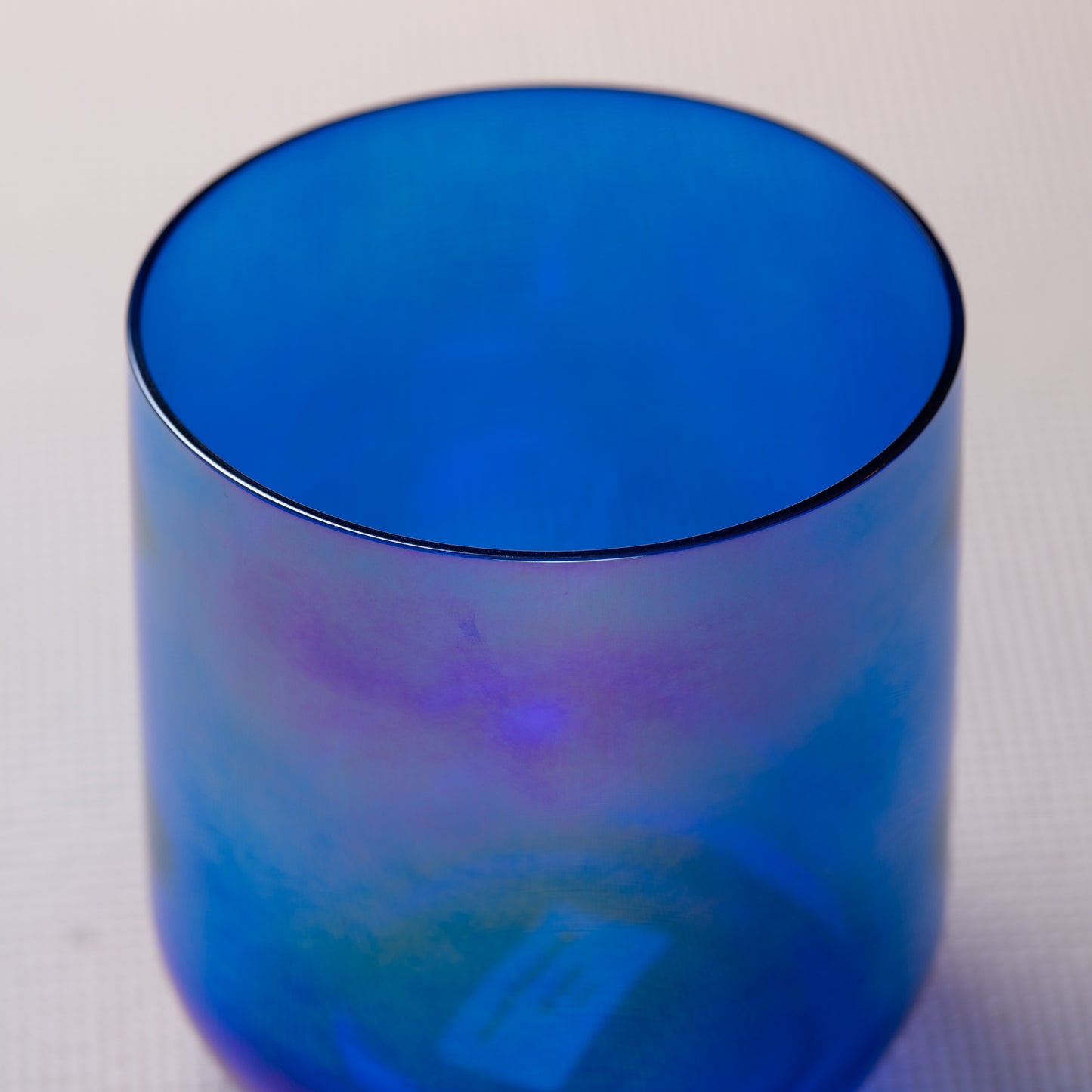 6" A-41 Sapphire Color Crystal Singing Bowl, Prismatic, Sacred Singing Bowls